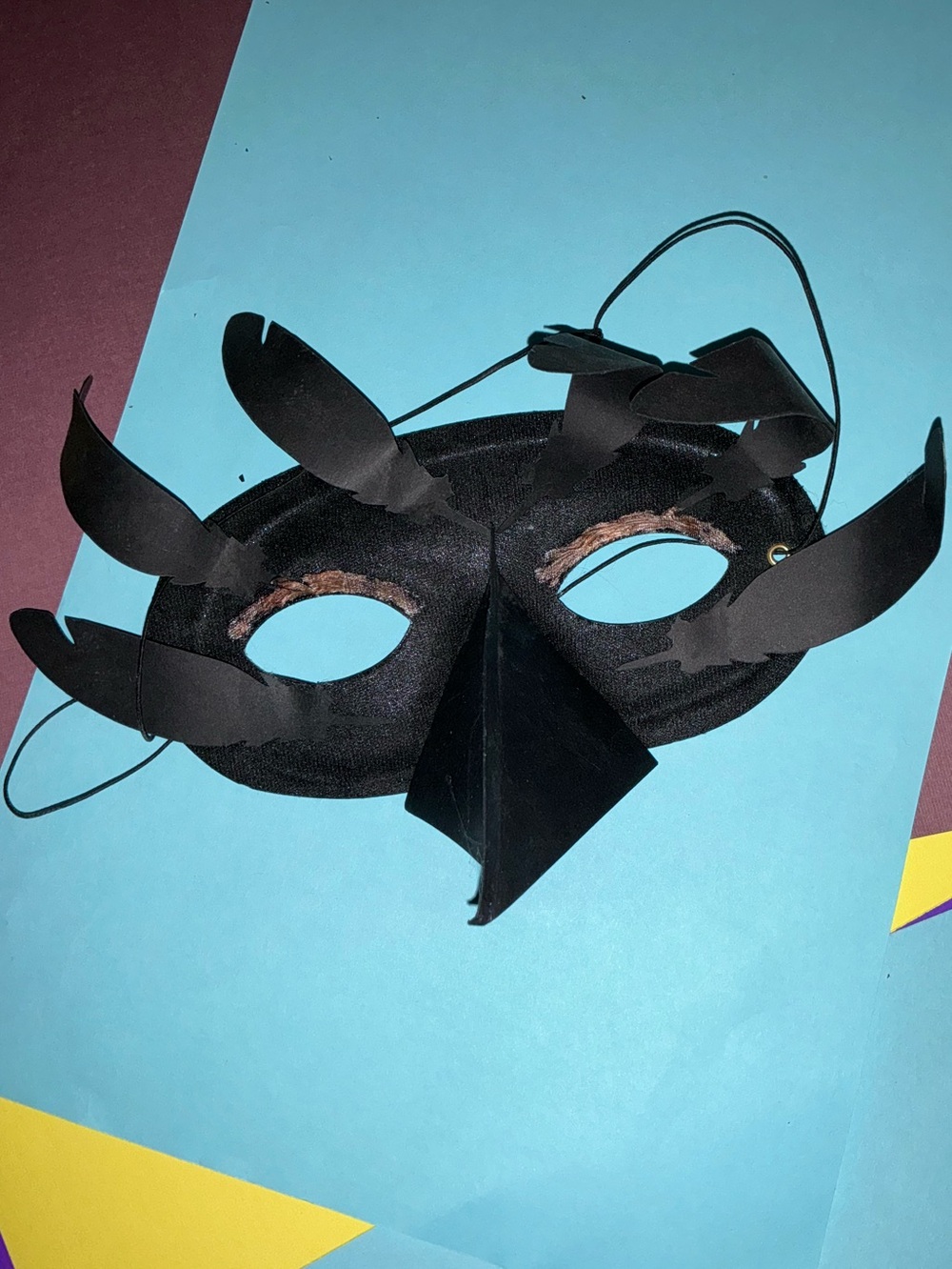 Phantom of Opera for Kids or Young Teens Feathered Paper Bird Mask